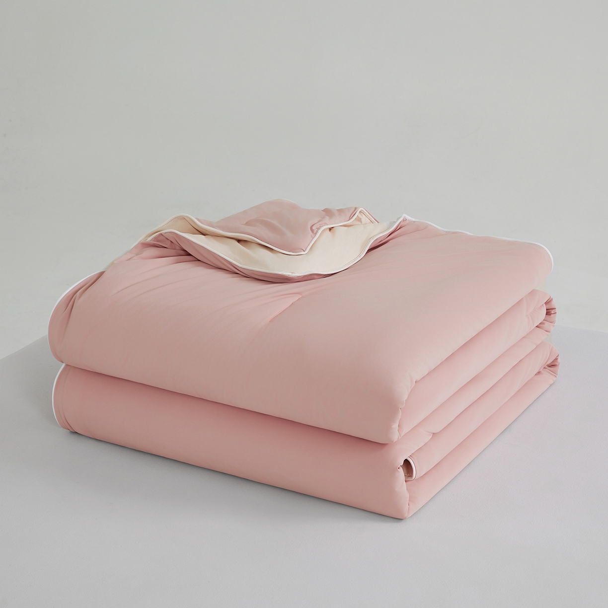 91家纺网 家纺一手货源 找家纺 熙宴家纺 2026新款锦氨凉感MAX脱脂棉花夏被 被子被芯 冰玉+柔粉