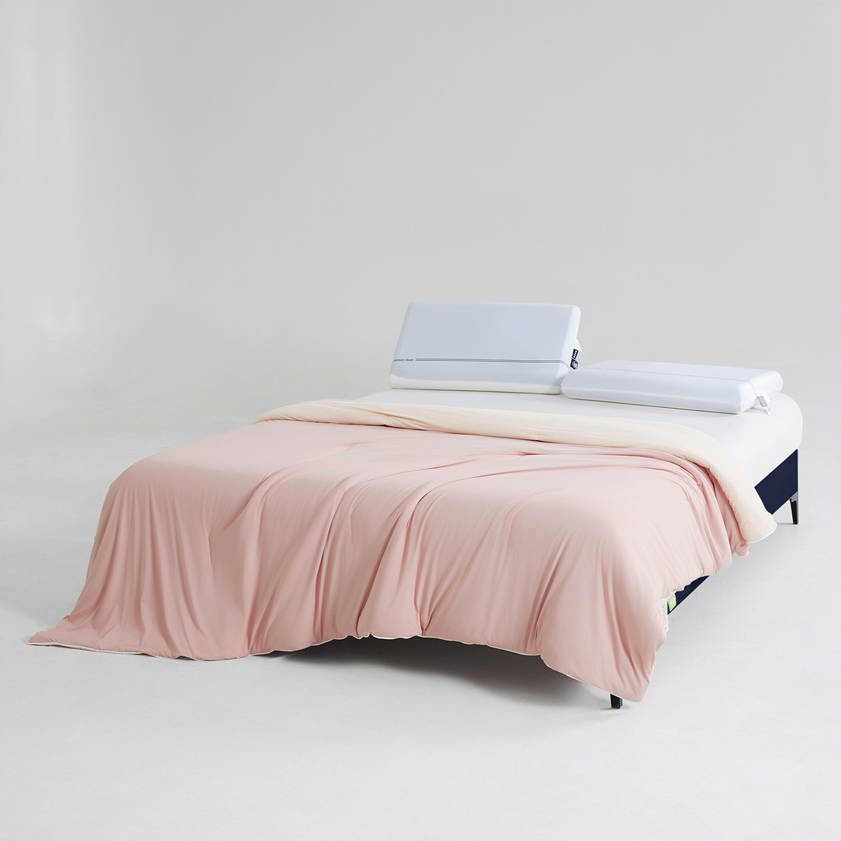 91家纺网 家纺一手货源 找家纺 熙宴家纺 2026新款锦氨凉感MAX脱脂棉花夏被 被子被芯 冰玉+柔粉