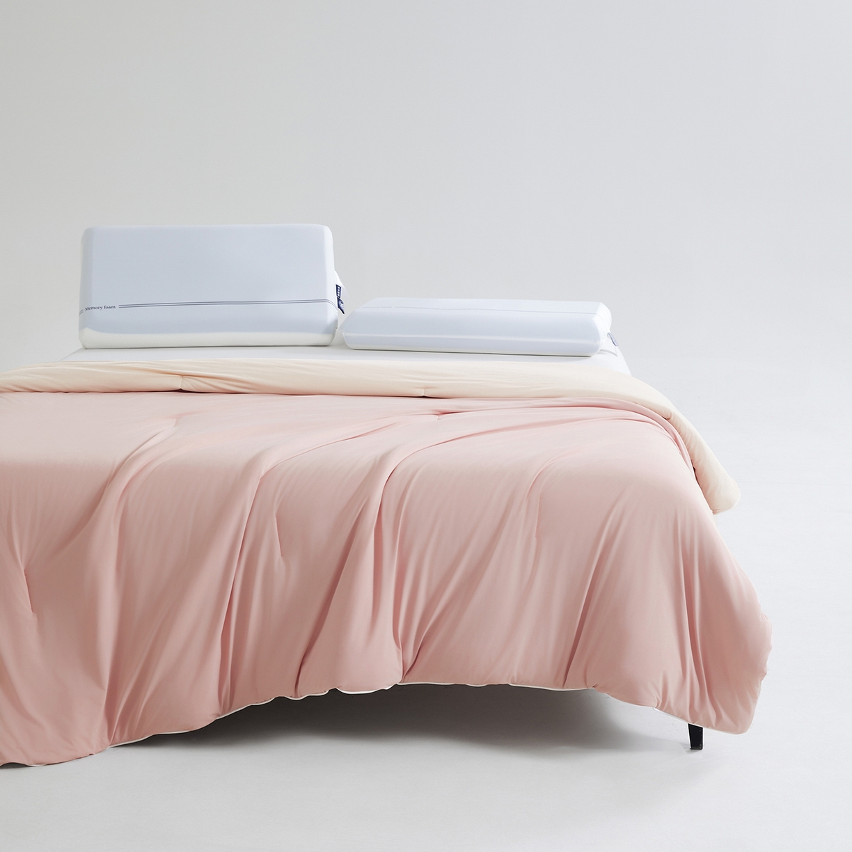 91家纺网 家纺一手货源 找家纺 熙宴家纺 2026新款锦氨凉感MAX脱脂棉花夏被 被子被芯 冰玉+柔粉