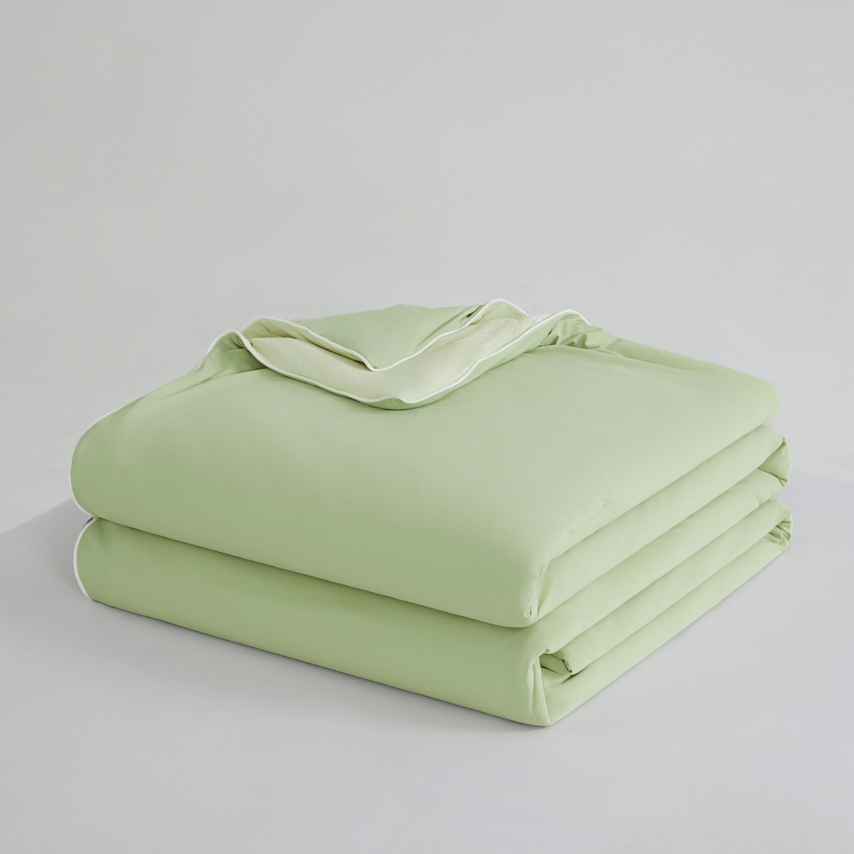 91家纺网 家纺一手货源 找家纺 熙宴家纺 2026新款锦氨凉感MAX脱脂棉花夏被 被子被芯 果绿+青绿