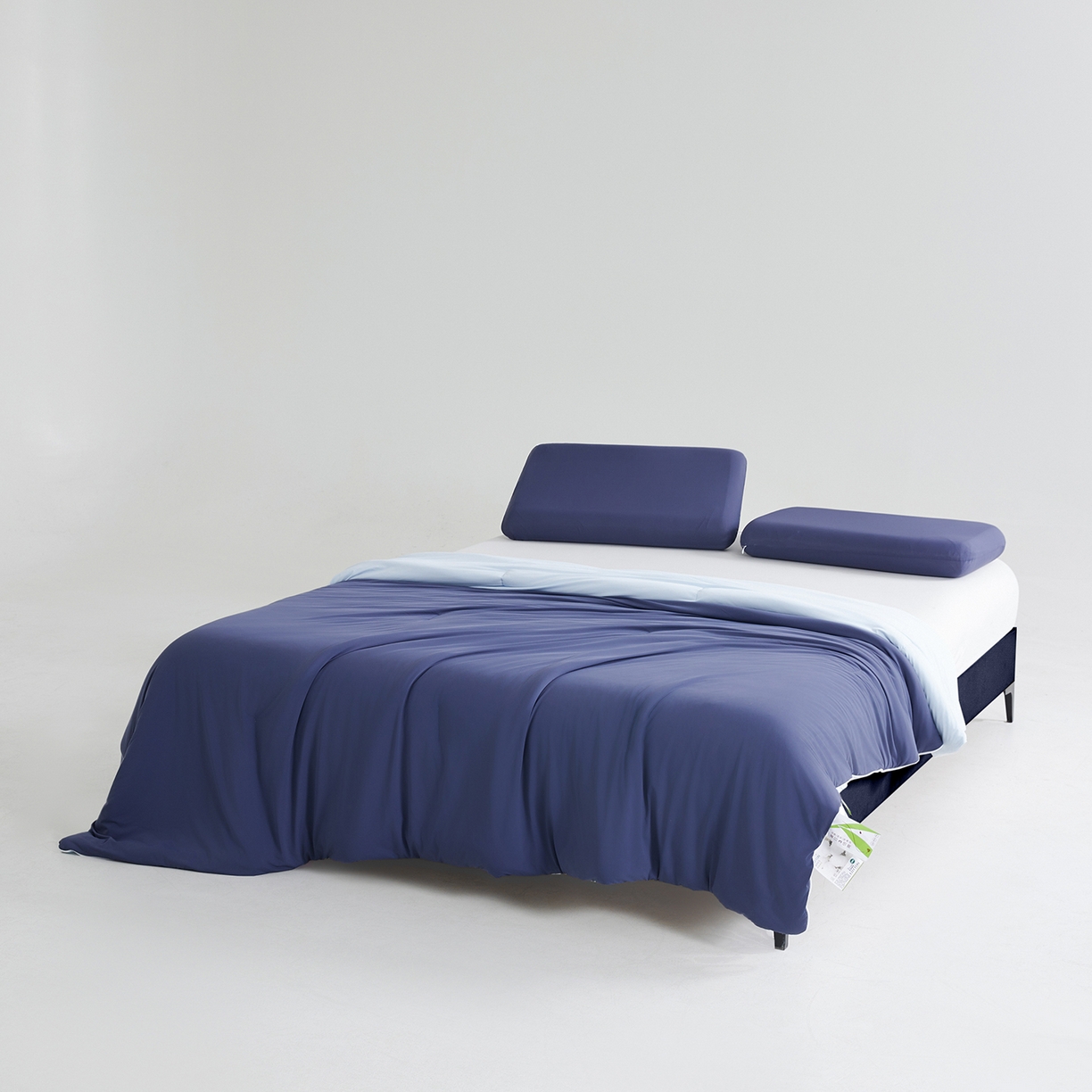 91家纺网 家纺一手货源 找家纺 熙宴家纺 2026新款锦氨凉感MAX脱脂棉花夏被 被子被芯 深蓝+浅蓝