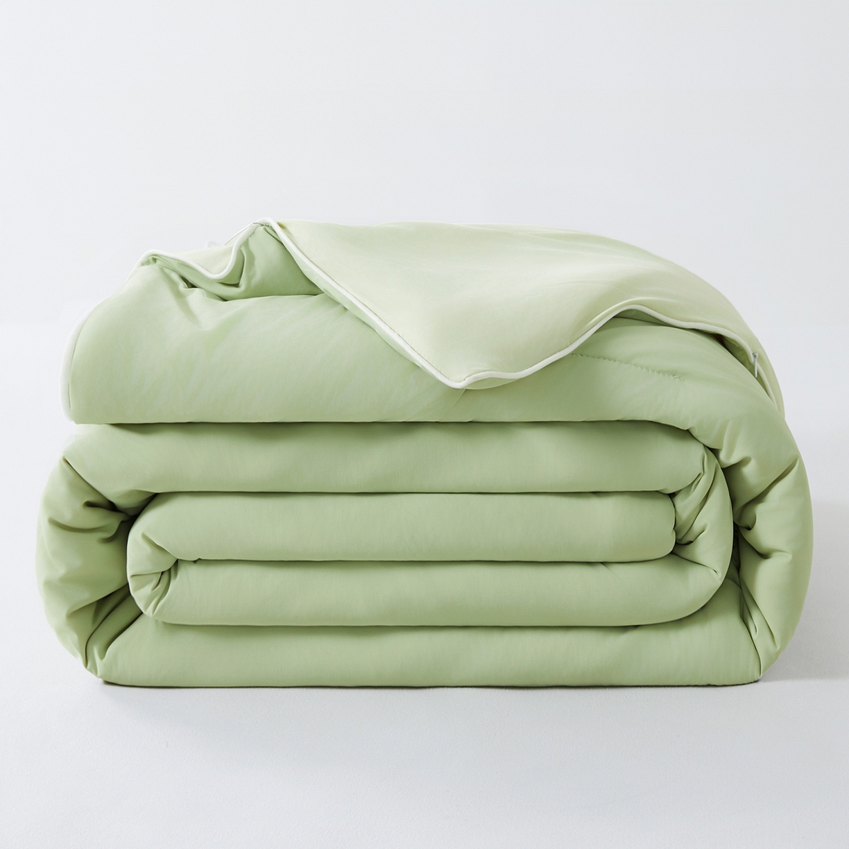 91家纺网 家纺一手货源 找家纺 熙宴家纺 2026新款锦氨凉感MAX脱脂棉花夏被 被子被芯 果绿+青绿