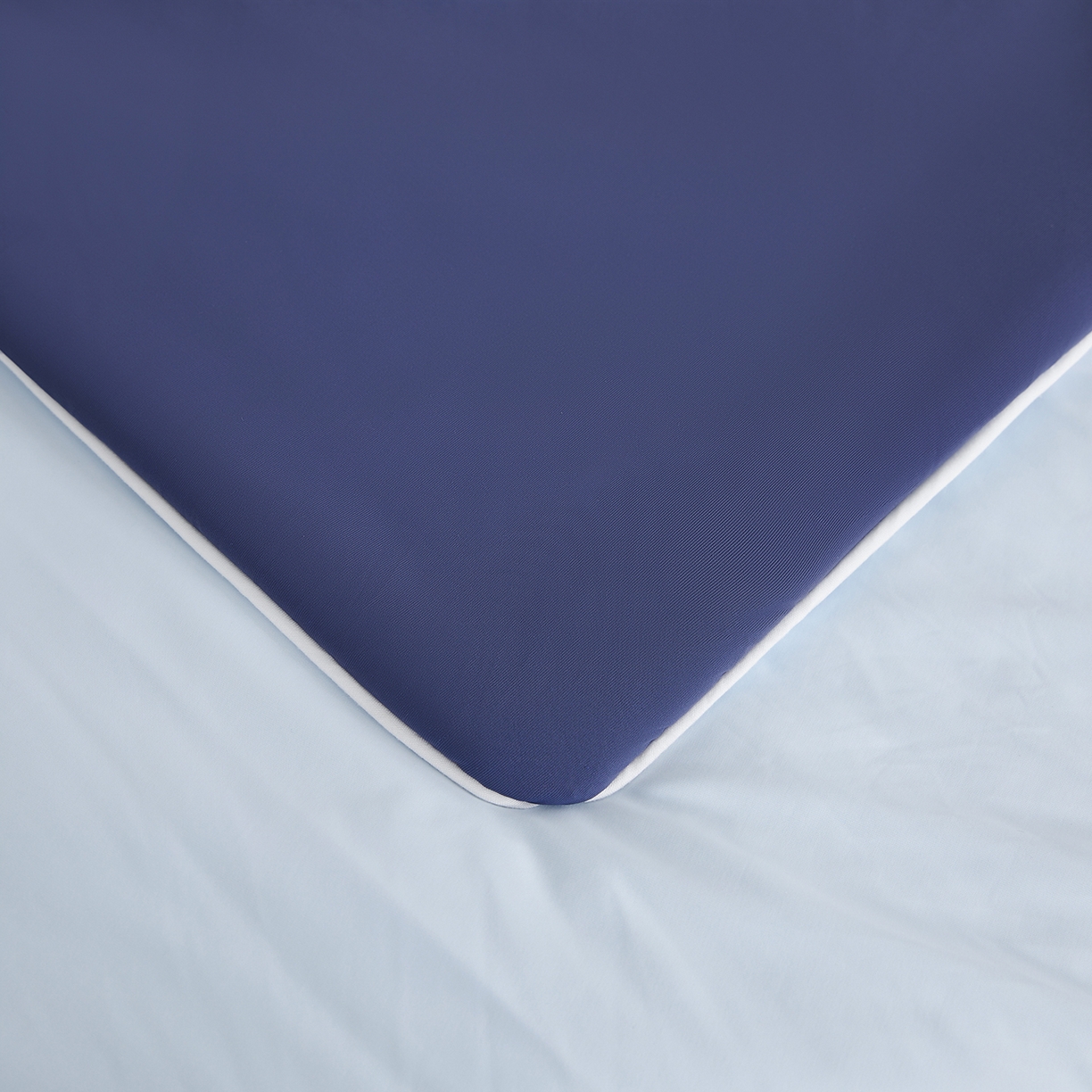 91家纺网 家纺一手货源 找家纺 熙宴家纺 2026新款锦氨凉感MAX脱脂棉花夏被 被子被芯 深蓝+浅蓝