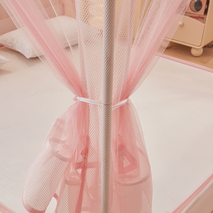 91家纺网 家纺一手货源 找家纺 青竹苑 2026新款花边款床笠底防摔坐床蚊帐 坐床-蝴蝶结花花