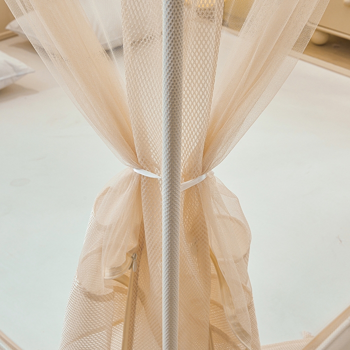 91家纺网 家纺一手货源 找家纺 青竹苑 2026新款花边款床笠底防摔坐床蚊帐 坐床-腊肠狗狗