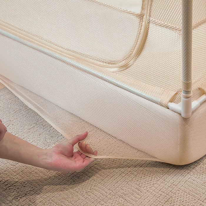 91家纺网 家纺一手货源 找家纺 青竹苑 2026新款花边款床笠底防摔坐床蚊帐 坐床-腊肠狗狗