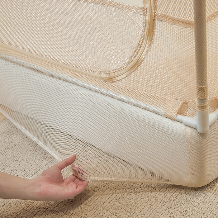 91家纺网 家纺一手货源 找家纺 青竹苑 2026新款花边款床笠底防摔坐床蚊帐 坐床-兔兔和花花