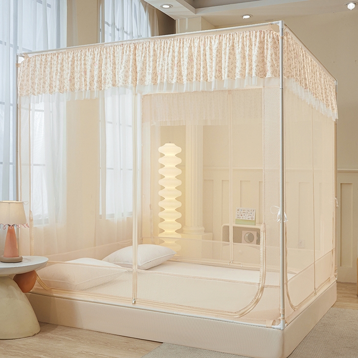 青竹苑 2026新款花边款床笠底防摔坐床蚊帐 坐床-兔兔和花花