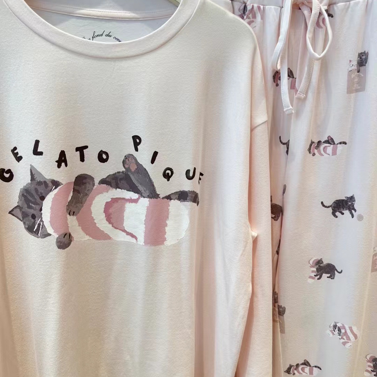 妍景家居生活馆 2026新款猫咪拖鞋套装 粉色