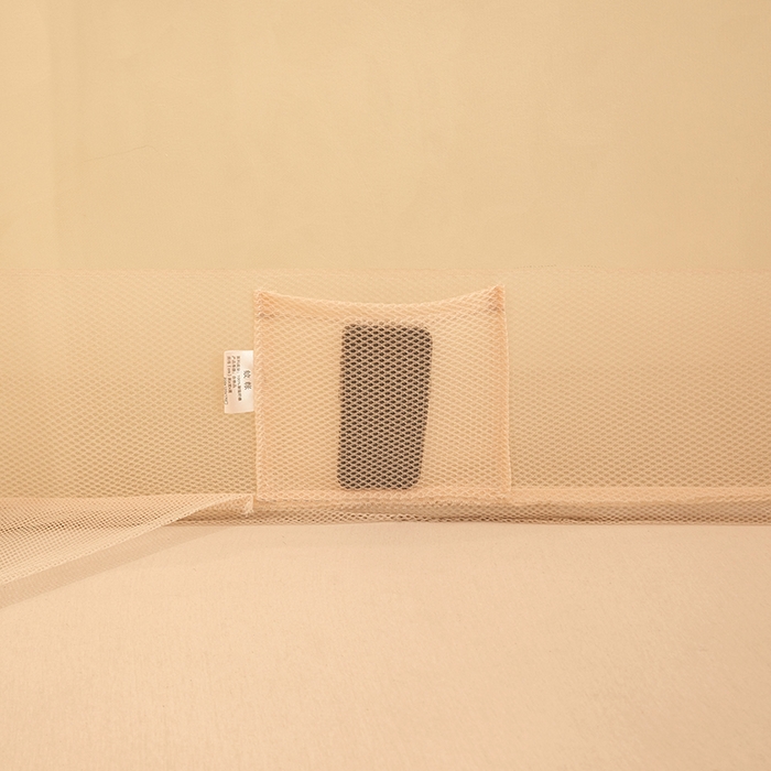 91家纺网 家纺一手货源 找家纺 青竹苑 2026新款花边款床笠底防摔坐床蚊帐 坐床樱桃-奶杏