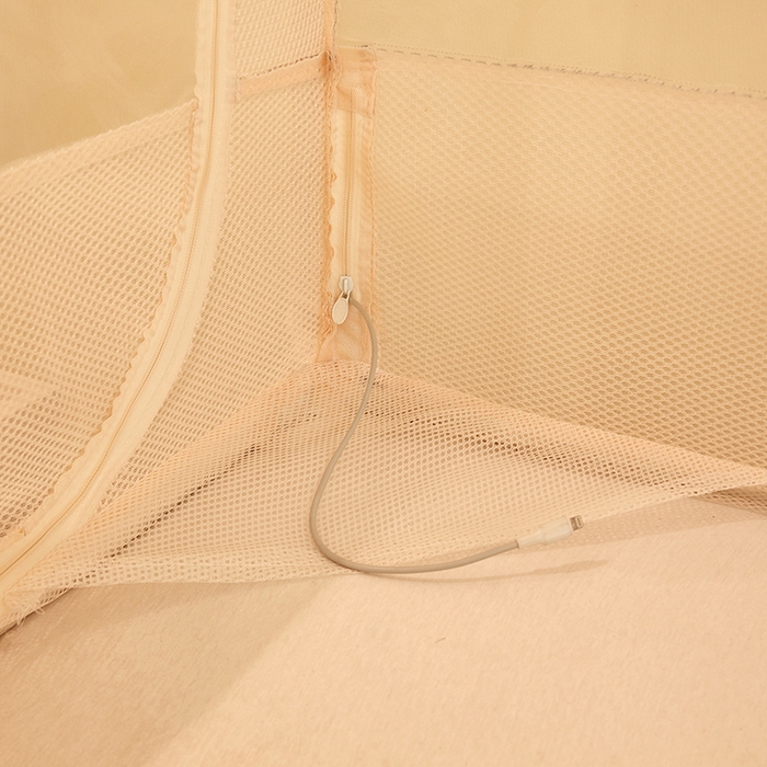 91家纺网 家纺一手货源 找家纺 青竹苑 2026新款花边款床笠底防摔坐床蚊帐 坐床樱桃-奶杏