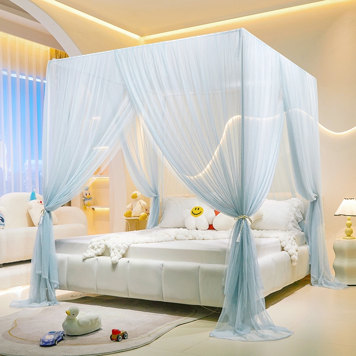 91家纺网 家纺一手货源 找家纺 （总）青竹苑 2025新款免安装大顶魔术蚊帐布三角款