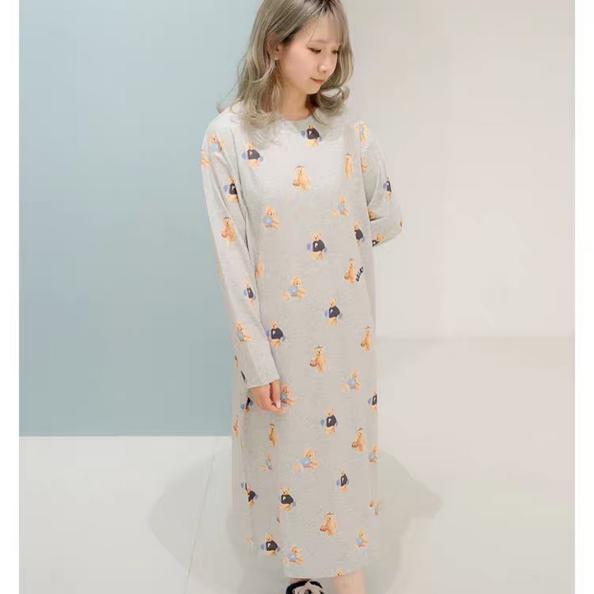 91家纺网 家纺一手货源 找家纺 （总）妍景家居生活馆 2026新款满印运动小熊睡裙