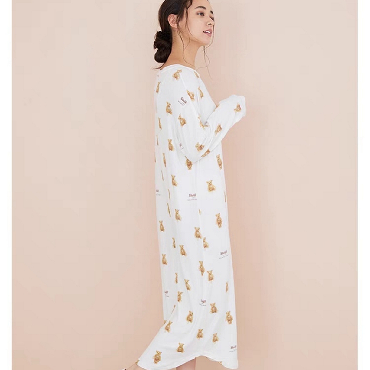 91家纺网 家纺一手货源 找家纺 （总）妍景家居生活馆 2026新款满印可爱小熊睡裙