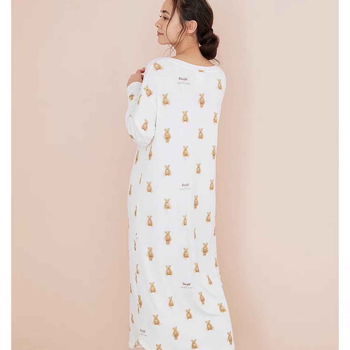 91家纺网 家纺一手货源 找家纺 （总）妍景家居生活馆 2026新款满印可爱小熊睡裙