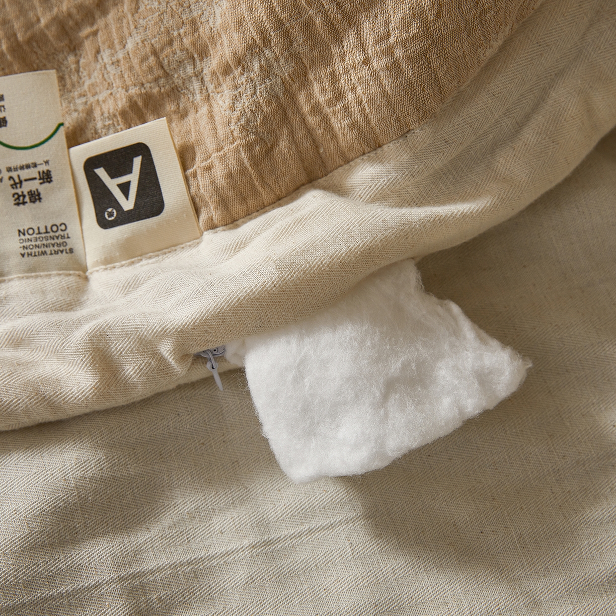 91家纺网 家纺一手货源 找家纺 熙宴家纺 2026新款色织提花棉麻脱脂棉花夏被 被子被芯 棉麻-腊梅