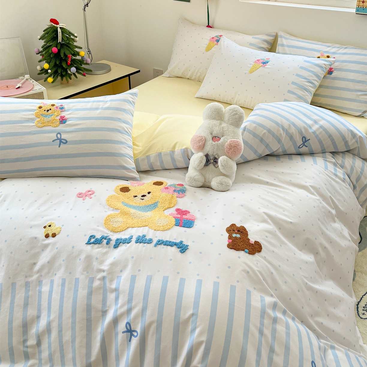 91家纺网 家纺一手货源 找家纺 （总）丽涵家纺 2026新款全棉纯棉数码印大版定位毛巾绣四件套