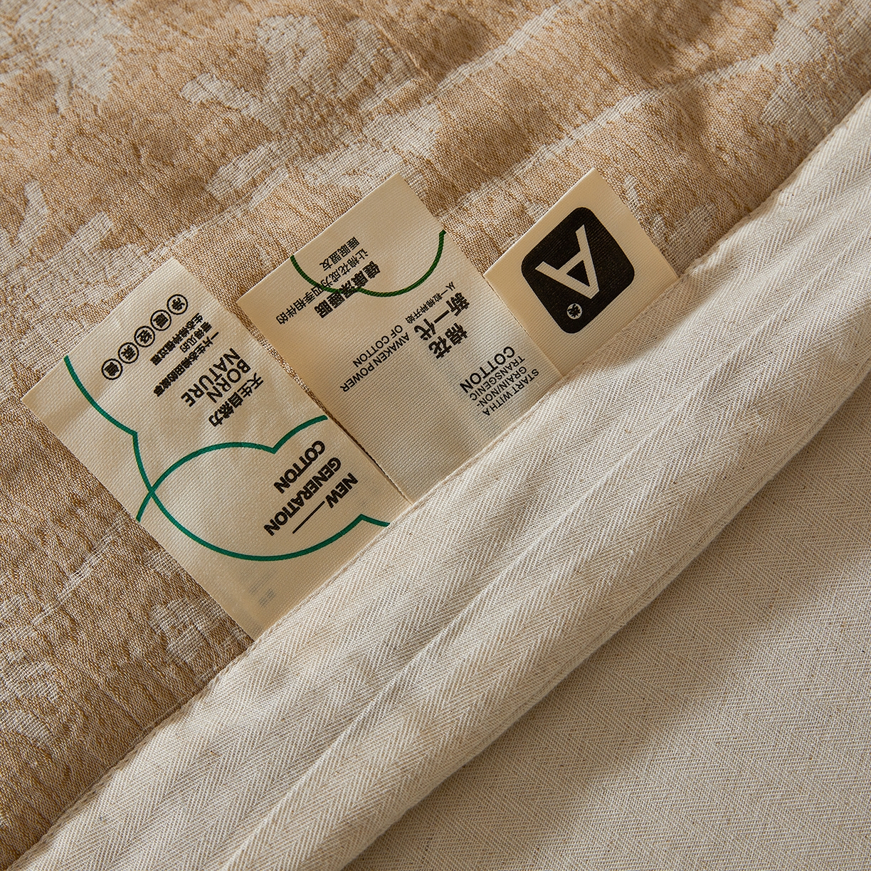 91家纺网 家纺一手货源 找家纺 熙宴家纺 2026新款色织提花棉麻脱脂棉花夏被 被子被芯 棉麻-雏菊