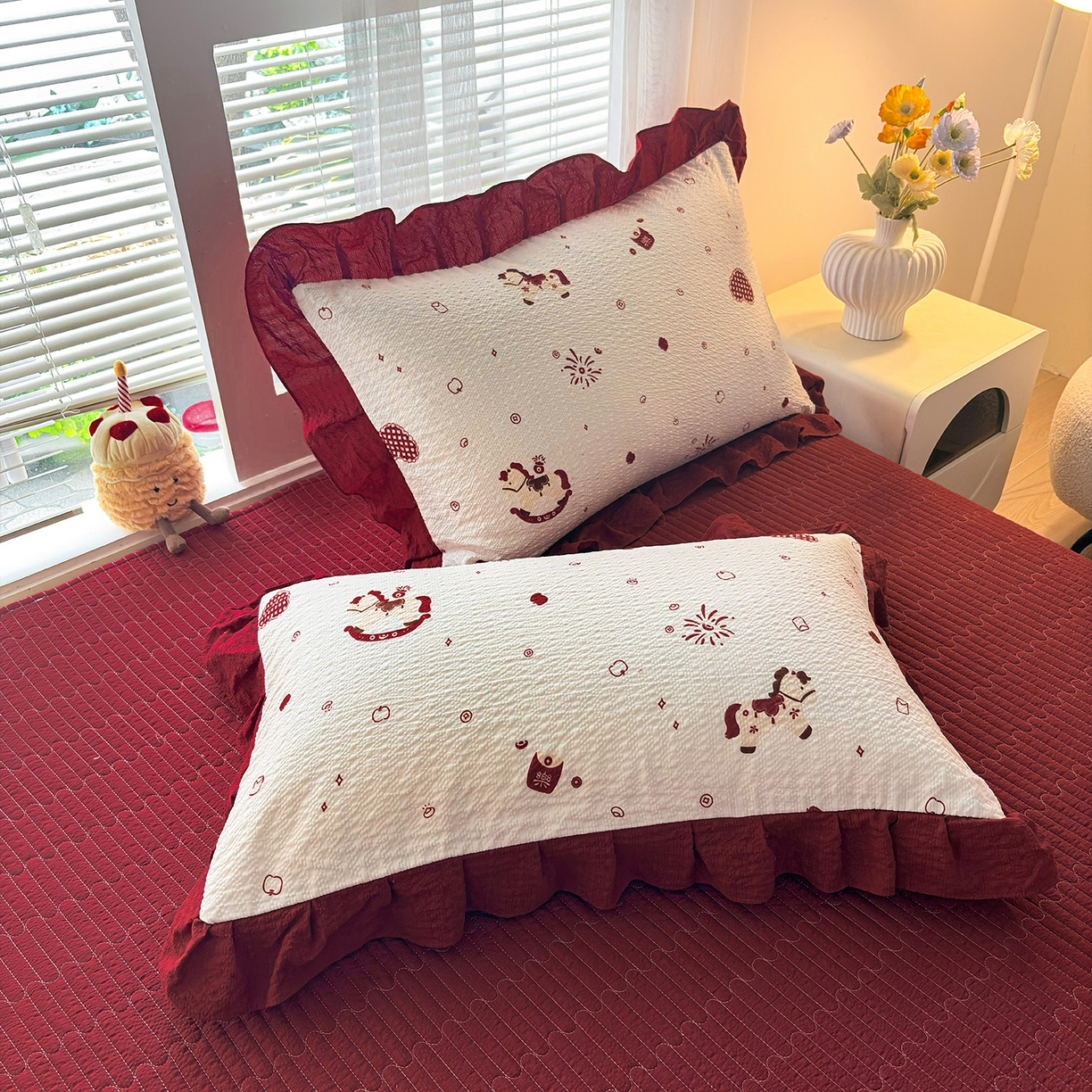 91家纺网 家纺一手货源 找家纺 （总）民新家纺 2026新款泡芙双层纱床盖款四件套