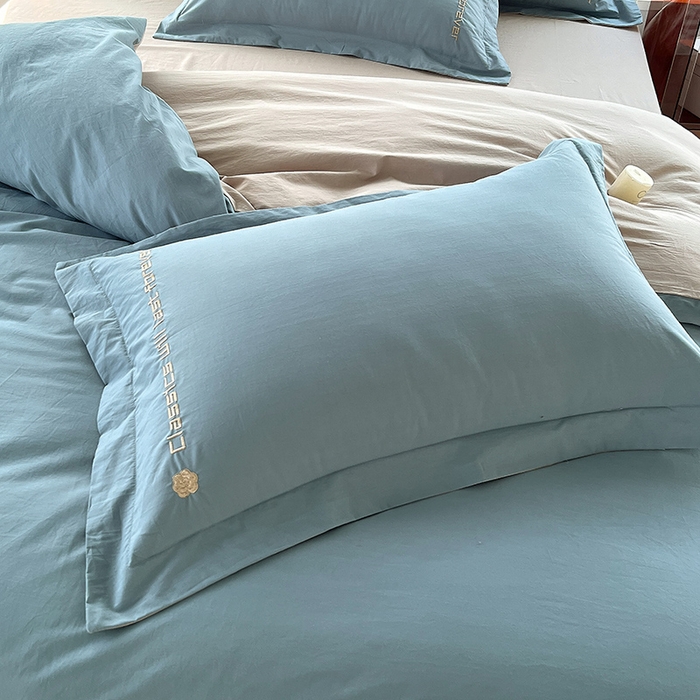 91家纺网 家纺一手货源 找家纺 （总）拼社家纺 2026新款A类色织全棉水洗棉四件套纯棉四件套刺绣床上用品-漫系列