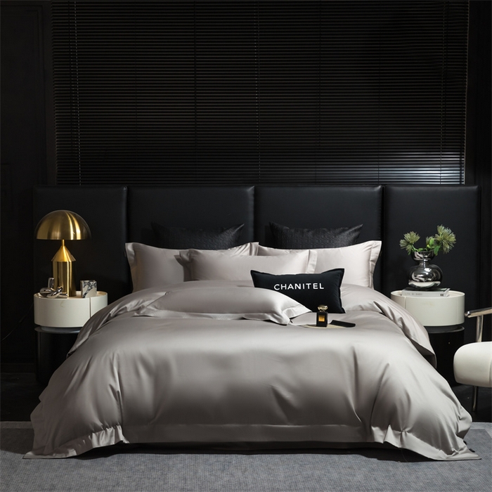 91家纺网 家纺一手货源 找家纺 女子家纺 2026新款A类全棉纯棉新疆长绒棉四件套-维多利亚 维多利亚-大象灰