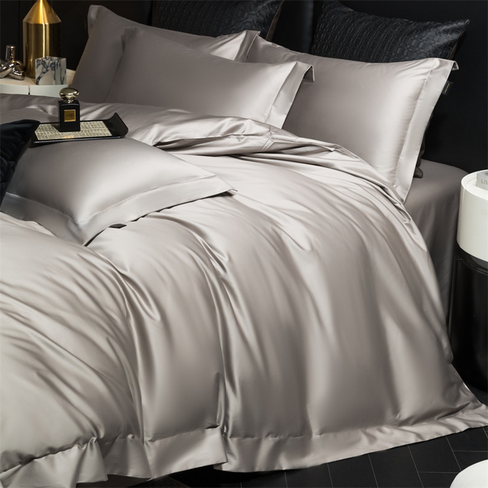 91家纺网 家纺一手货源 找家纺 女子家纺 2026新款A类全棉纯棉新疆长绒棉四件套-维多利亚 维多利亚-大象灰