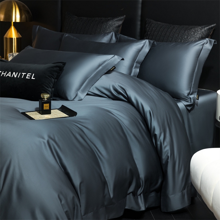 91家纺网 家纺一手货源 找家纺 女子家纺 2026新款A类全棉纯棉新疆长绒棉四件套-维多利亚 维多利亚-摩卡蓝