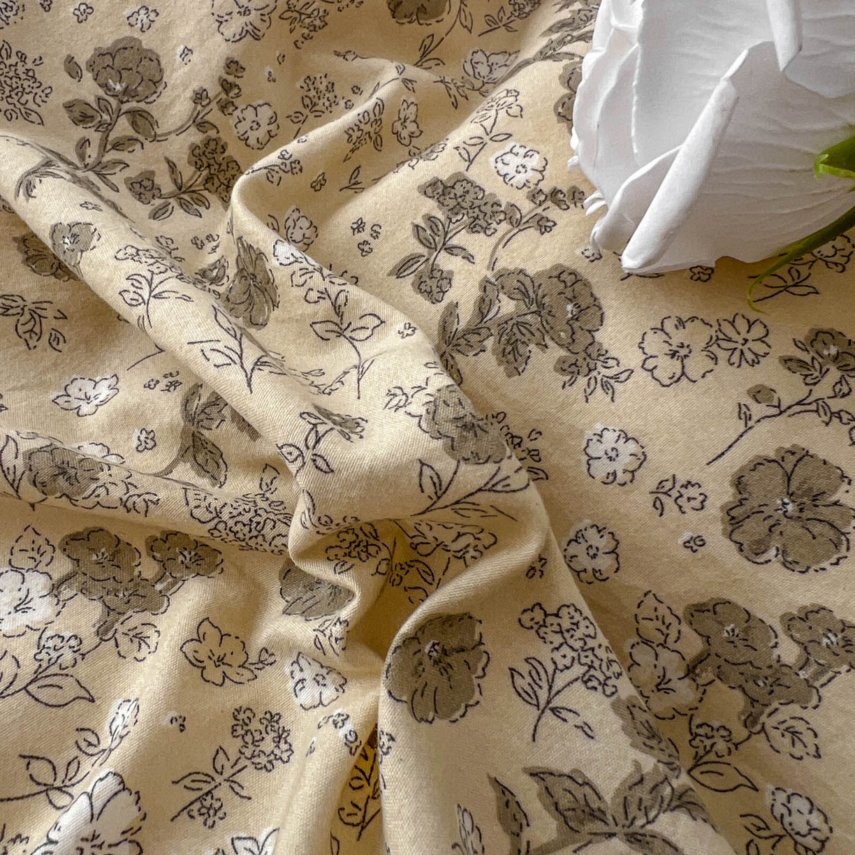 91家纺网 家纺一手货源 找家纺 睡美美家纺 2026新款水洗云朵棉亲肤花边款四件套 田园