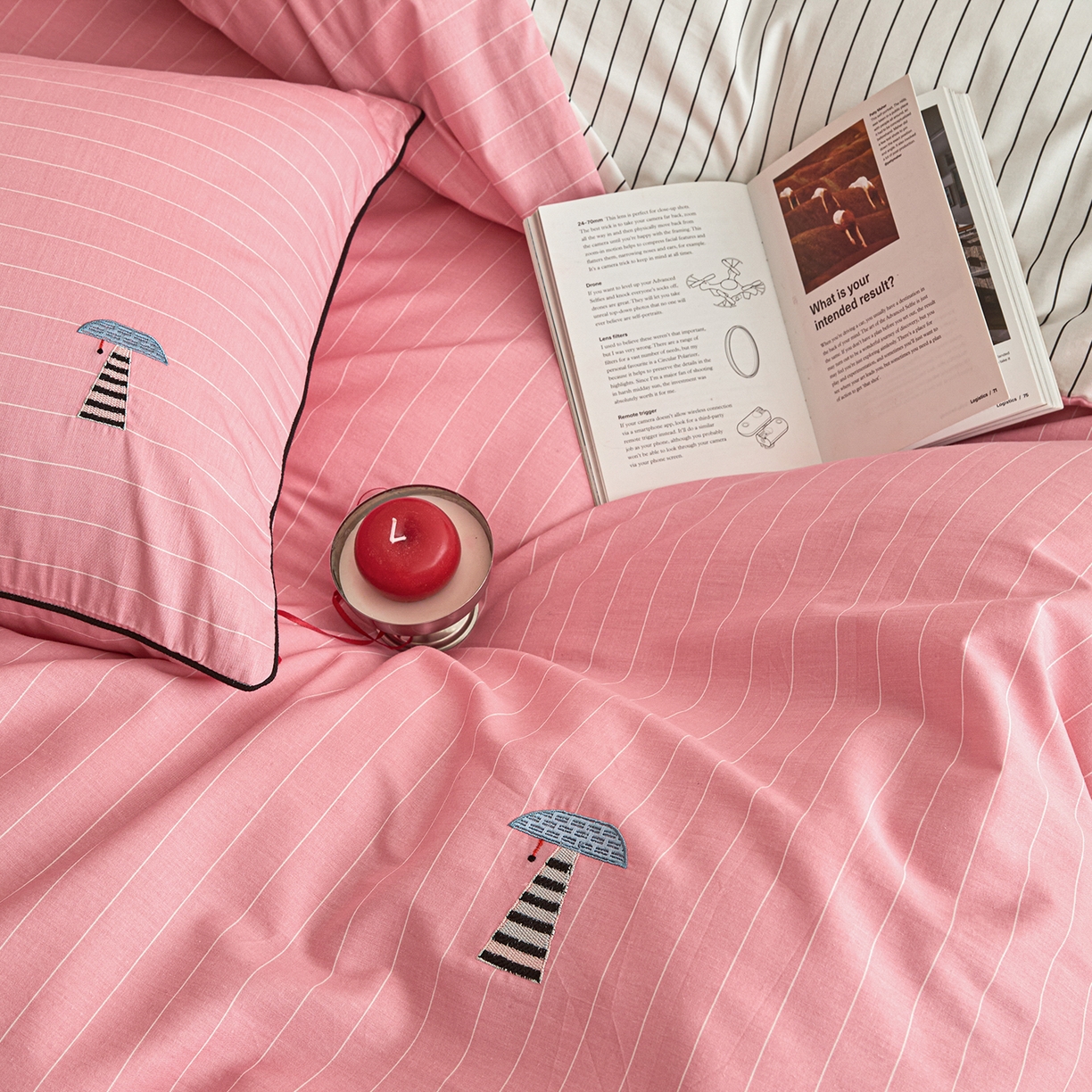 91家纺网 家纺一手货源 找家纺 （总）蓝邻家纺 2026新款全棉纯棉40s“at hone”绣花四件套系列