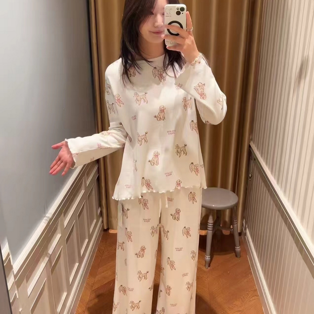 91家纺网 家纺一手货源 找家纺 （总）妍景家居生活馆 2026新款混纺-满印贵宾犬套装