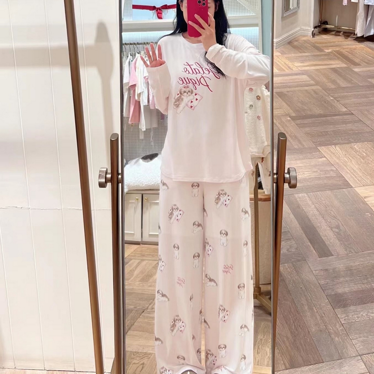 91家纺网 家纺一手货源 找家纺 妍景家居生活馆 2026新款抱枕西施小狗套装 白色