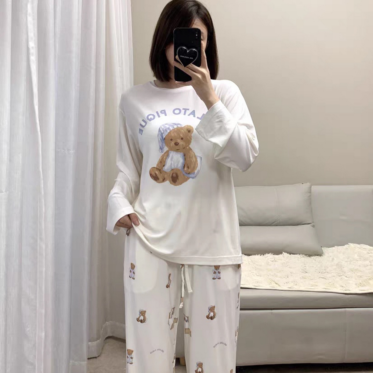 91家纺网 家纺一手货源 找家纺 妍景家居生活馆 2026新款抱枕带帽小熊套装 米白色