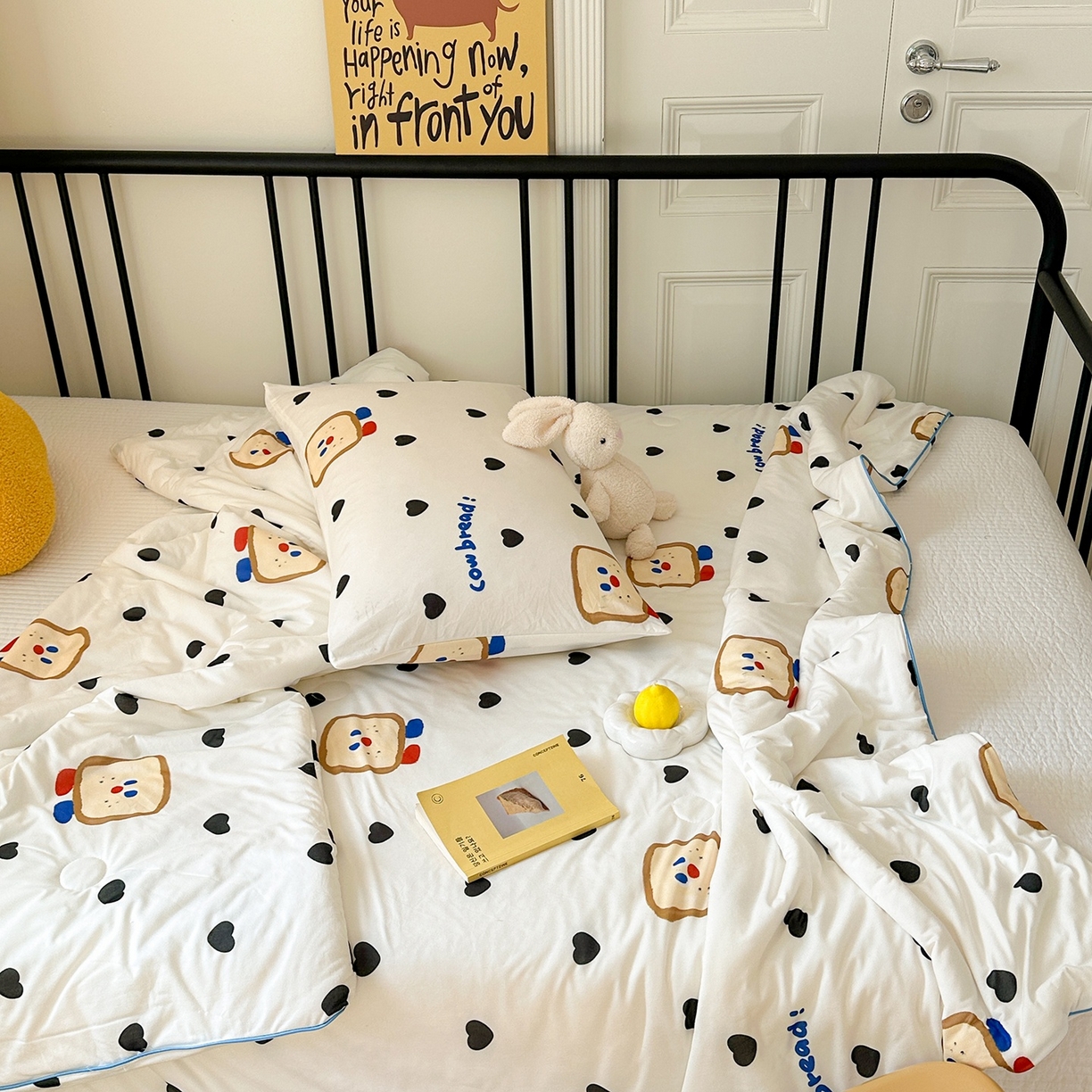 91家纺网 家纺一手货源 找家纺 （总）咏绒家纺工厂店 厂家直销网销爆款花型永不断货2025春夏新款A类牛奶针织棉大豆夏被（长期款）