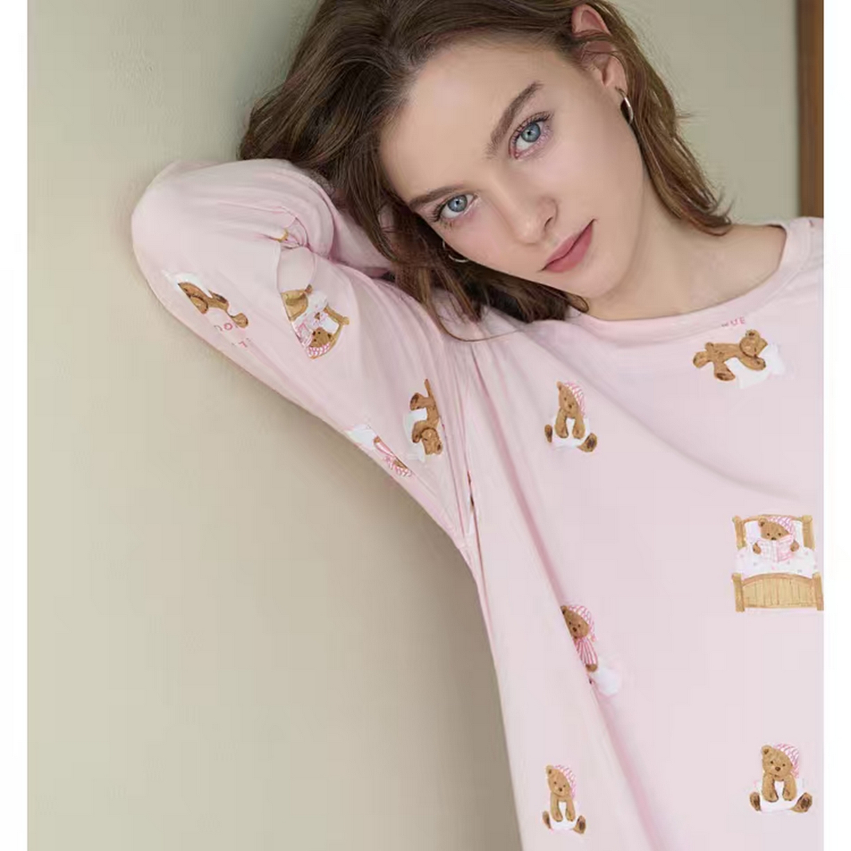 91家纺网 家纺一手货源 找家纺 （总）妍景家居生活馆 2026新款莫代尔晚安小熊裙