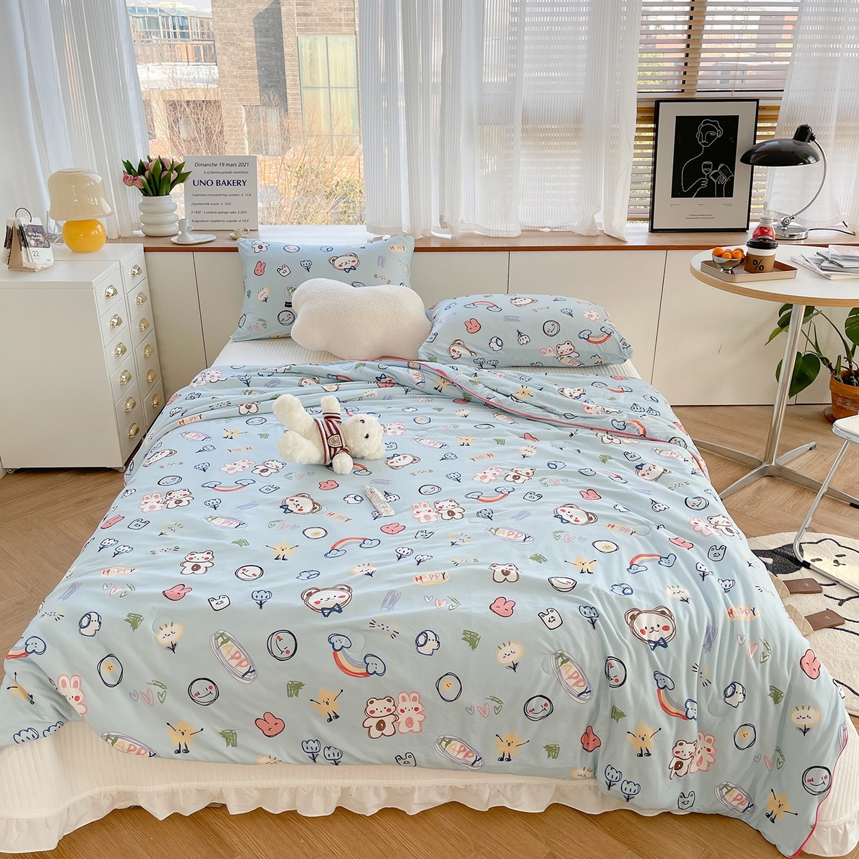 91家纺网 家纺一手货源 找家纺 （总）咏绒家纺工厂店 厂家直销网销爆款花型永不断货2025春夏新款A类牛奶针织棉大豆夏被（长期款）