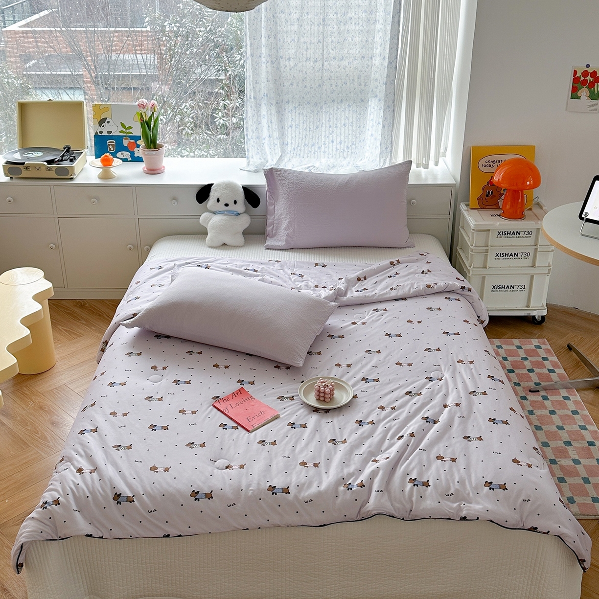 91家纺网 家纺一手货源 找家纺 （总）咏绒家纺工厂店 厂家直销网销爆款花型永不断货2025春夏新款A类牛奶针织棉大豆夏被（长期款）