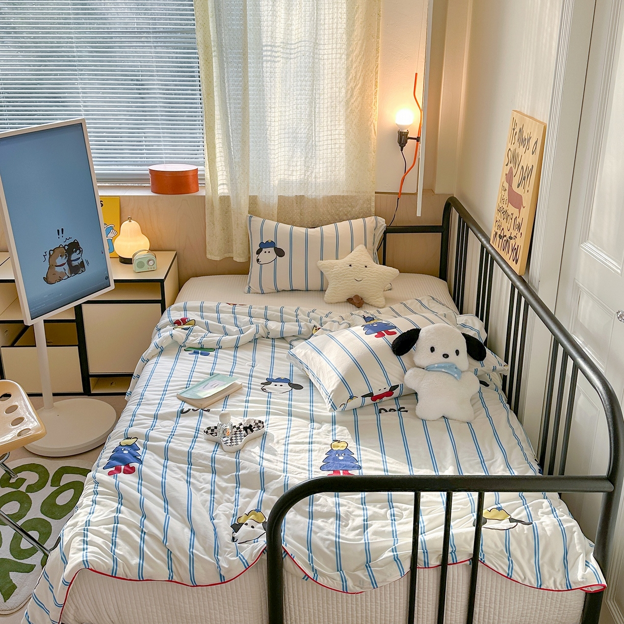 91家纺网 家纺一手货源 找家纺 （总）咏绒家纺工厂店 厂家直销网销爆款花型永不断货2025春夏新款A类牛奶针织棉大豆夏被（长期款）