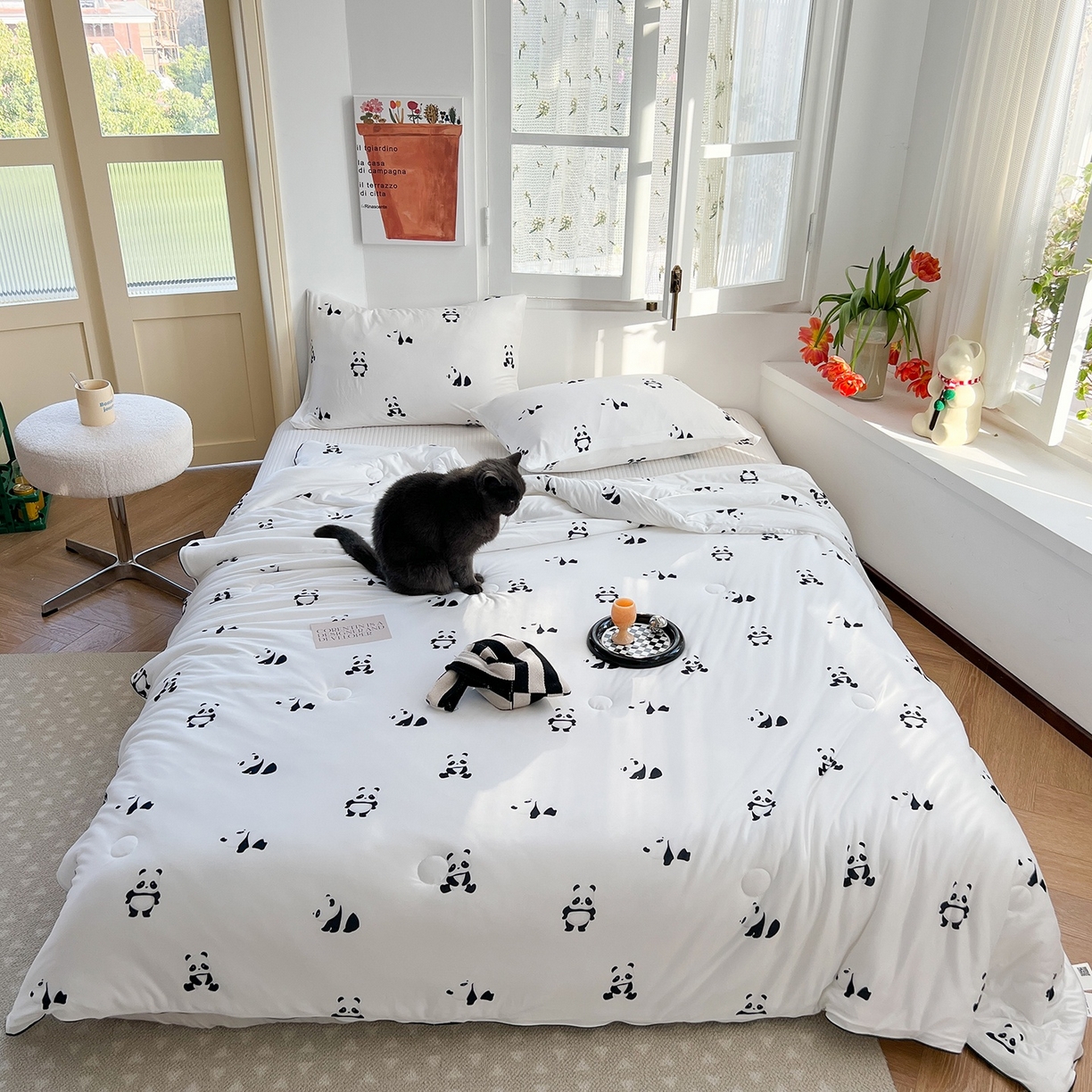 91家纺网 家纺一手货源 找家纺 （总）咏绒家纺工厂店 厂家直销网销爆款花型永不断货2025春夏新款A类牛奶针织棉大豆夏被（长期款）