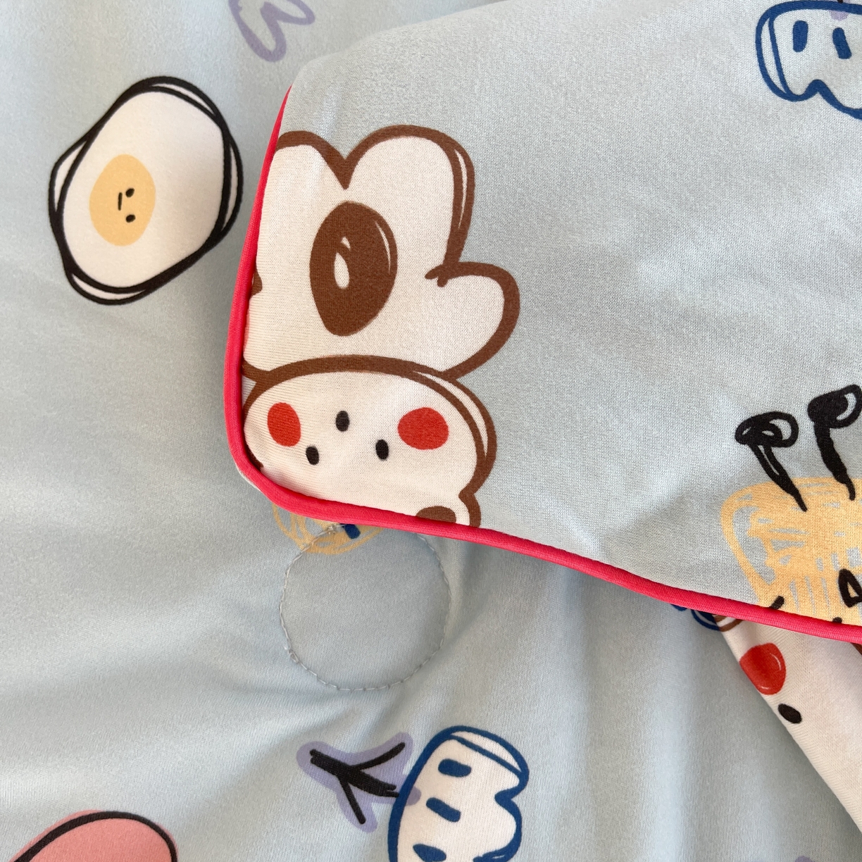 91家纺网 家纺一手货源 找家纺 咏绒家纺工厂店 厂家直销网销爆款花型永不断货2025春夏新款A类牛奶针织棉大豆夏被（长期款） 彩笔画-蓝