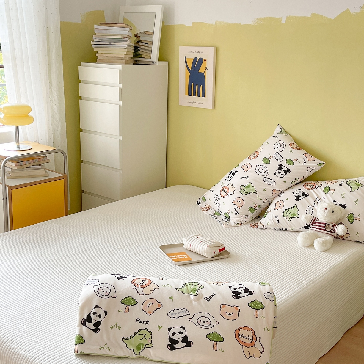 91家纺网 家纺一手货源 找家纺 咏绒家纺工厂店 厂家直销网销爆款花型永不断货2025春夏新款A类牛奶针织棉大豆夏被（长期款） 大森林