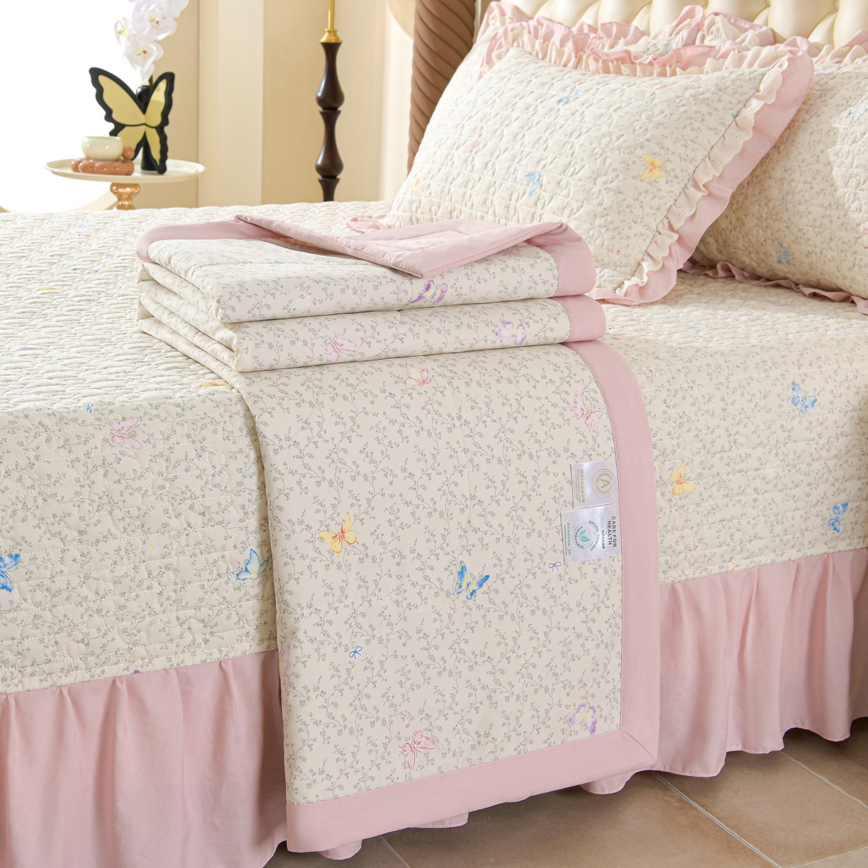 91家纺网 家纺一手货源 找家纺 （总）金梦家居 2026新款水洗棉床盖夏被款四件套