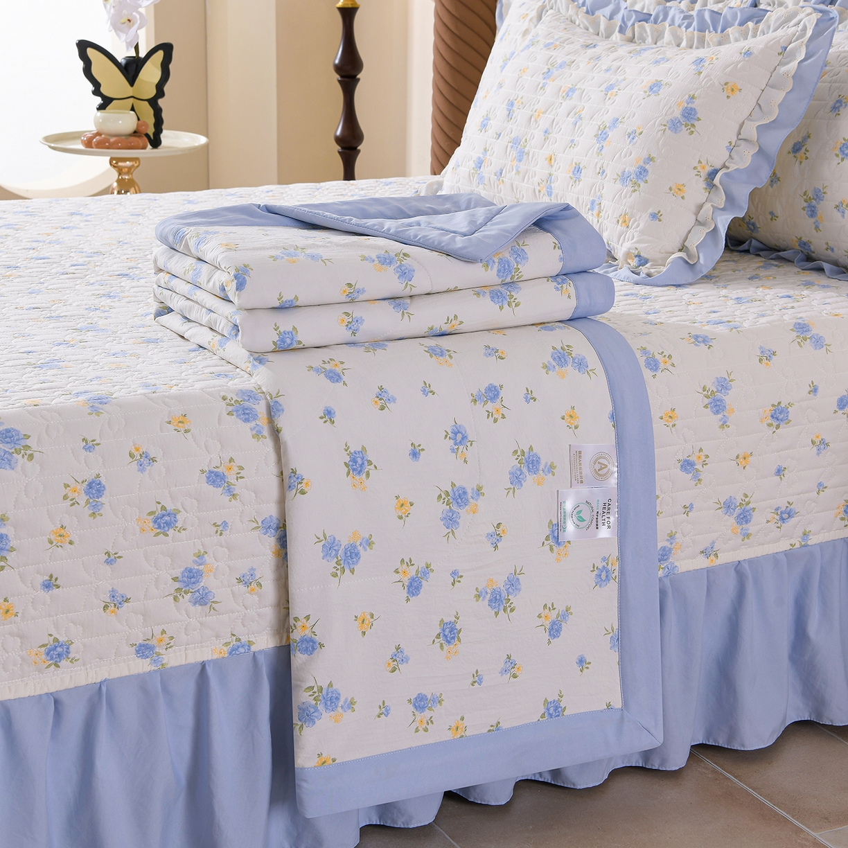 91家纺网 家纺一手货源 找家纺 （总）金梦家居 2026新款水洗棉床盖夏被款四件套