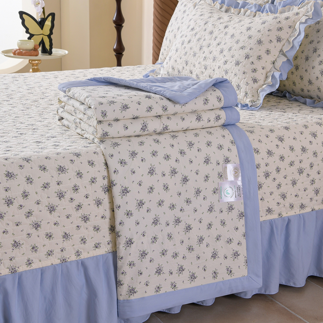 91家纺网 家纺一手货源 找家纺 （总）金梦家居 2026新款水洗棉床盖夏被款四件套