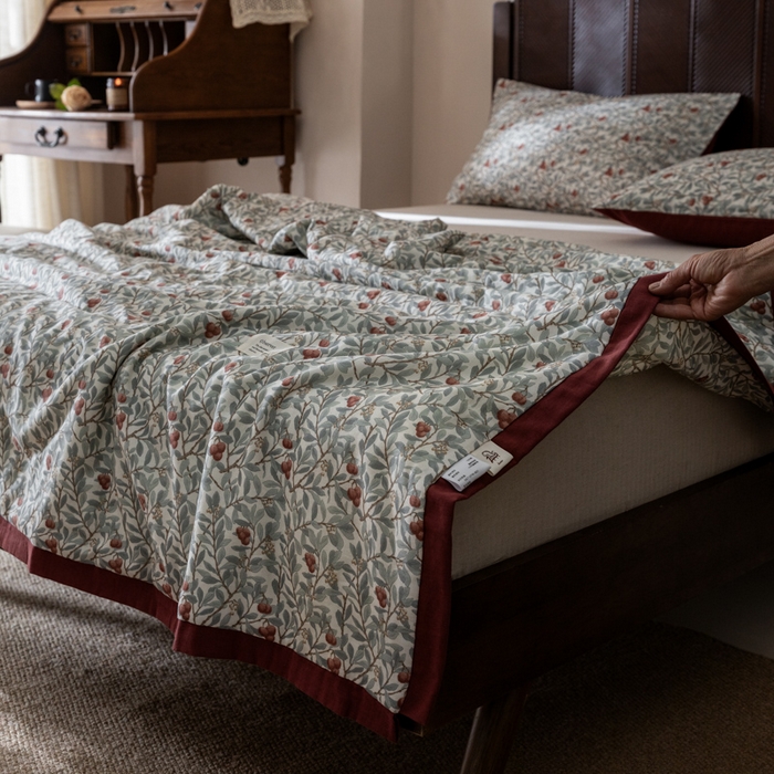 91家纺网 家纺一手货源 找家纺 （总）大彩家居 2026新款全棉双层纱夏被