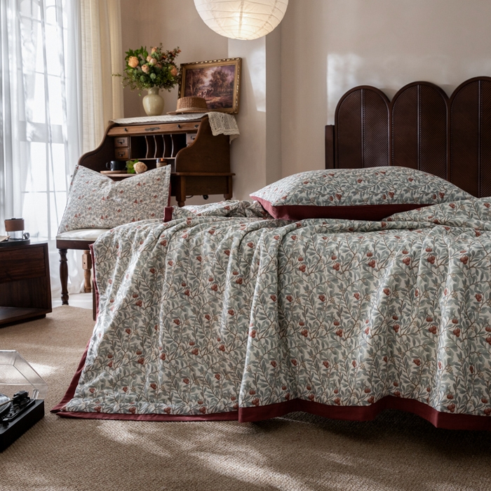 91家纺网 家纺一手货源 找家纺 （总）大彩家居 2026新款全棉双层纱夏被