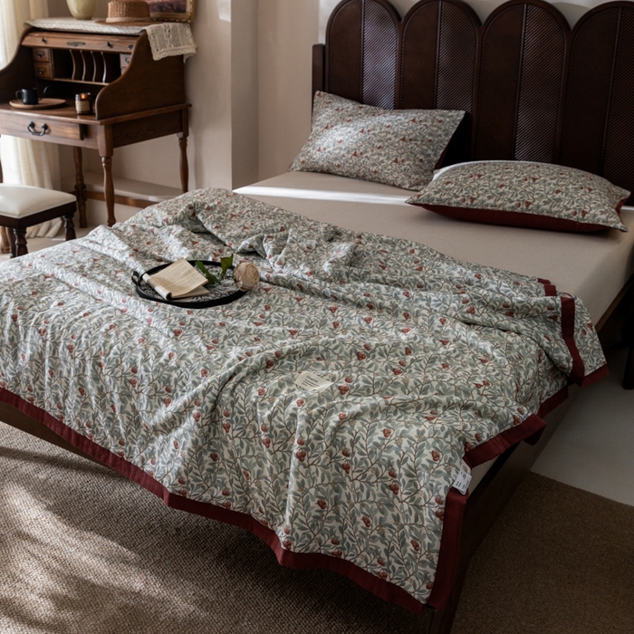 91家纺网 家纺一手货源 找家纺 （总）大彩家居 2026新款全棉双层纱夏被