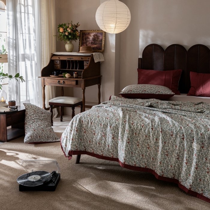 91家纺网 家纺一手货源 找家纺 （总）大彩家居 2026新款全棉双层纱夏被