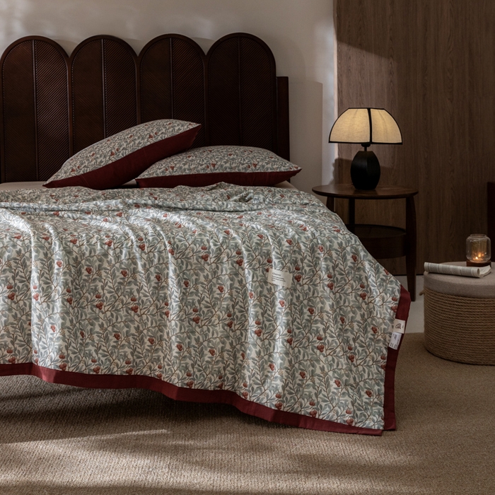 91家纺网 家纺一手货源 找家纺 （总）大彩家居 2026新款全棉双层纱夏被