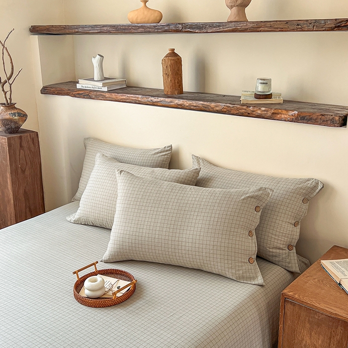 91家纺网 家纺一手货源 找家纺 库里梦家纺 2026新款色织提花婴儿棉四件套 琥珀咖