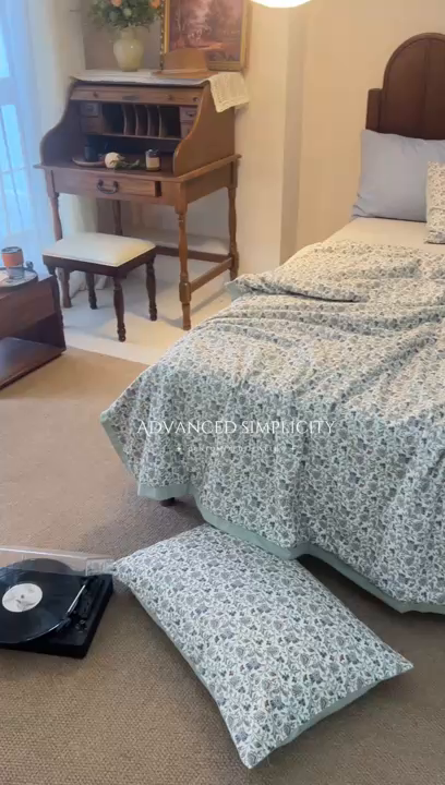 91家纺网 家纺一手货源 找家纺 大彩家居 2026新款全棉双层纱夏被 漫步林间